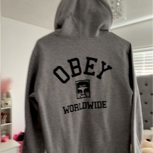Grey Small Obey Hoodie